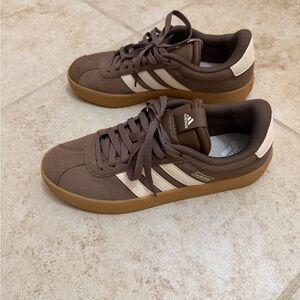 Adidas women’s Brown and Cream Sneakers